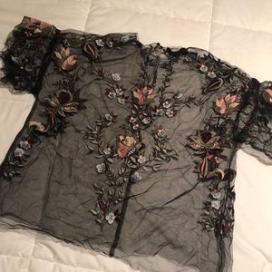 Zara lace floral top